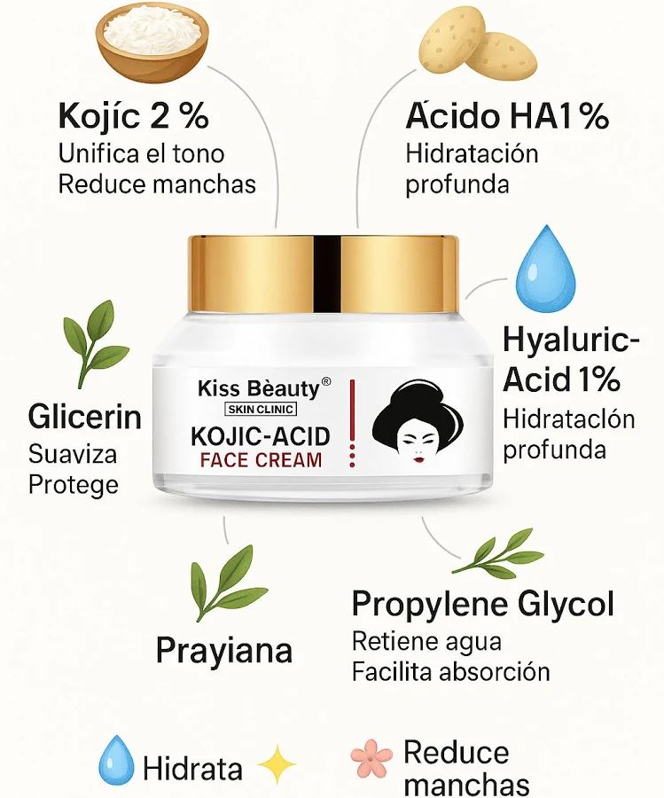 Crema FACIAL Acido Kojico - Imagen 2
